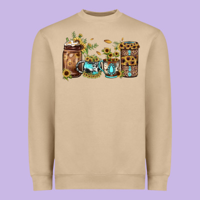 Sunflower Gemstone Coffee Heavyweight Sweatshirt Designed By Jahusdesignshop