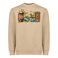 Mushroom sunflower gemstone coffee Heavyweight Sweatshirt - JahusDesignShop
