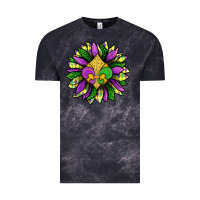 Cloud Black Mardi Gras Sunflower Vintage Tee - BundleAndBundleShop