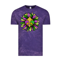 Cloud Purple Mardi Gras Sunflower Vintage Tee - BundleAndBundleShop