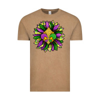 Vintage Coffee Mardi Gras Sunflower Vintage Tee - BundleAndBundleShop
