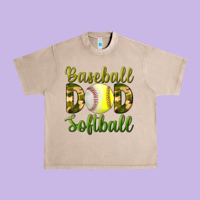 Baseball Dad Softball Urban Heavy Tee Designed By Bundleandbundleshop