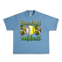 Pebble Blue Baseball Dad Softball Urban Heavy Tee - BundleAndBundleShop