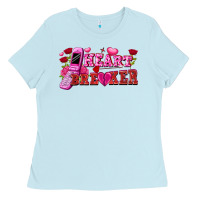 Baby Blue Heart breaker Valentine's Day Ladies Tee - FaDigitalArtStudio