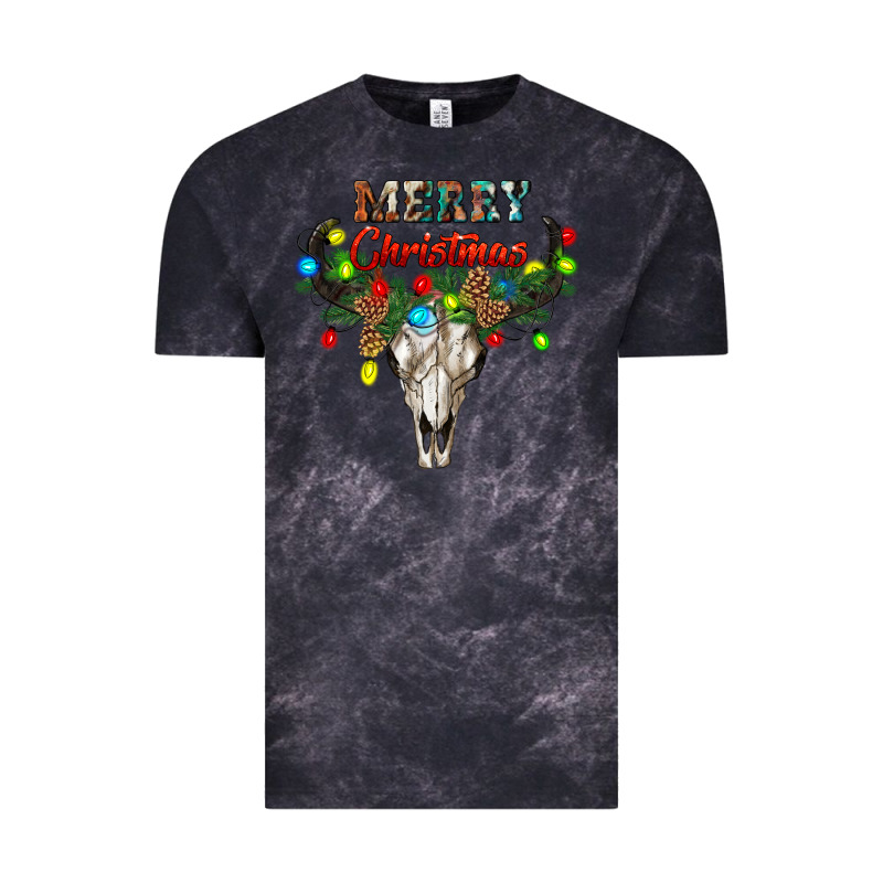 Merry Christmas Bull Skull Vintage Tee by RanaPortraitStore | Teevron