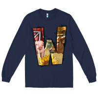 Navy farm life alphabet lowercase letters w Long Sleeve Tee - BundleAndBundleShop