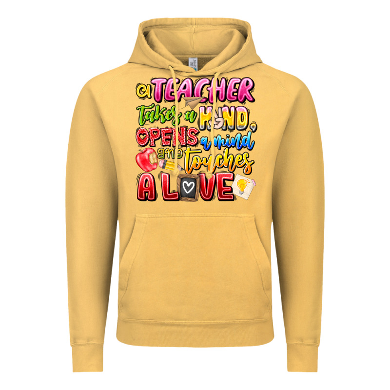A Teacher Takes A Hand Opens A Mind And Touches A Vintage Hoodie by CowhideDigitalArt | Teevron
