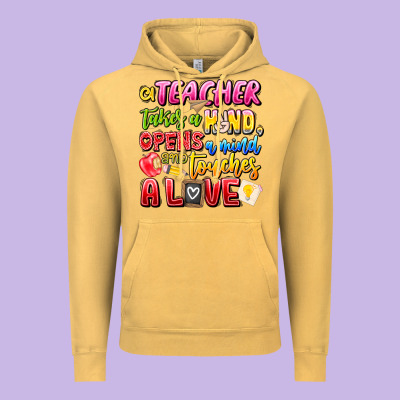 A Teacher Takes A Hand Opens A Mind And Touches A Vintage Hoodie Designed By Cowhidedigitalart