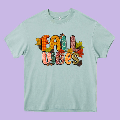Fall Vibes Heavy Core Tee Designed By Cowgirlartshop