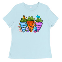 Baby Blue Basketball Easter sports carrots Ladies Tee - OliviaCreatesArt