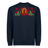 Navy lady of Guadalupe cactus rose Heavyweight Sweatshirt - JahusDesignShop