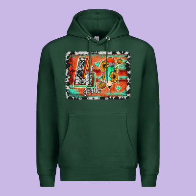 Western Back To School 4th Grade Premium Hoodie Designed By Jasminsmagicworld