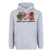 Heather Grey peace love labrador Heavyweight Hoodie - JahusDesignShop