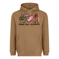 Toasted Coconut peace love labrador Heavyweight Hoodie - JahusDesignShop