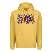 Antique Gold Xox Football Premium Hoodie - CowhideDigitalArt