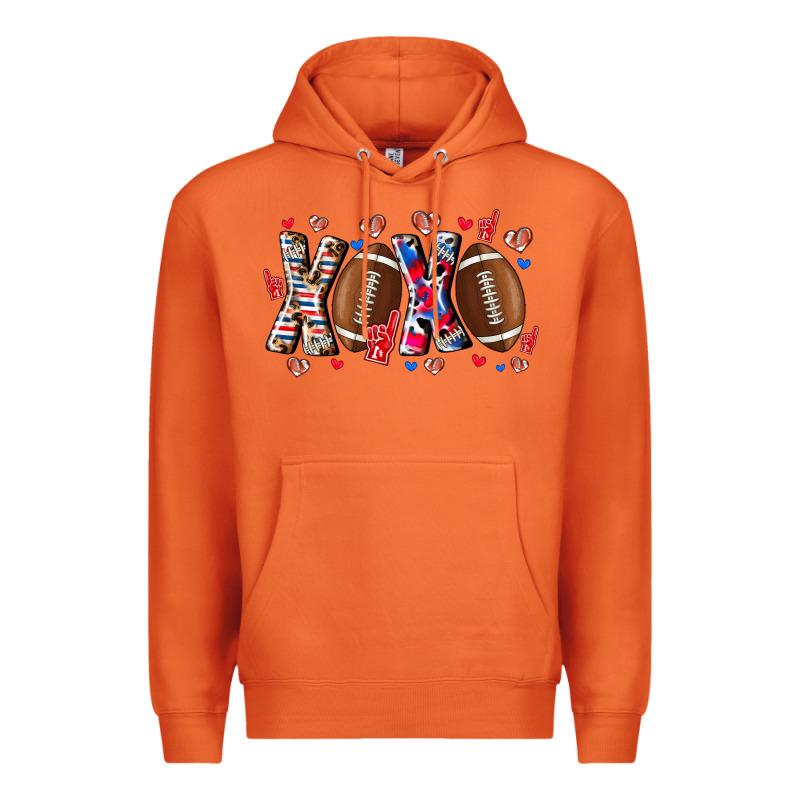 Xox Football Premium Hoodie by CowhideDigitalArt | Teevron