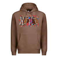 Chestnut Xox Football Premium Hoodie - CowhideDigitalArt