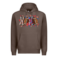 Coffee Xox Football Premium Hoodie - CowhideDigitalArt