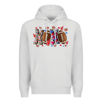 Dove Grey Xox Football Premium Hoodie - CowhideDigitalArt