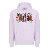 Lilac Xox Football Premium Hoodie - CowhideDigitalArt