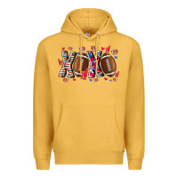 Mustard Xox Football Premium Hoodie - CowhideDigitalArt
