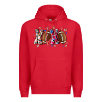 Red Xox Football Premium Hoodie - CowhideDigitalArt
