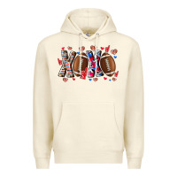 Sandshell Xox Football Premium Hoodie - CowhideDigitalArt