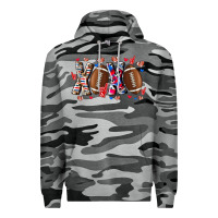 Slate Camo Xox Football Premium Hoodie - CowhideDigitalArt