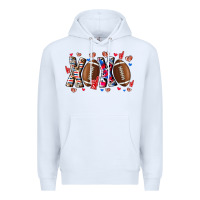 White Xox Football Premium Hoodie - CowhideDigitalArt