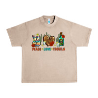 French Oak Peace Love Tequila Urban Heavy Tee - BundleAndBundleShop