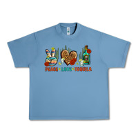 Pebble Blue Peace Love Tequila Urban Heavy Tee - BundleAndBundleShop