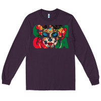 Plum chingona sugar skull Long Sleeve Tee - BundleAndBundleShop