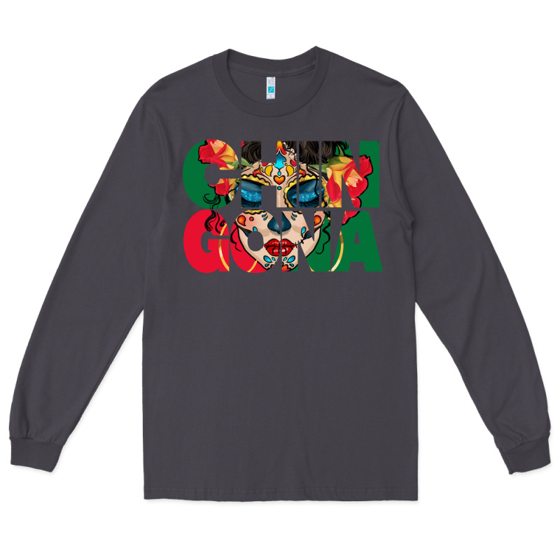 Chingona Sugar Skull Long Sleeve Tee by BundleAndBundleShop | Teevron