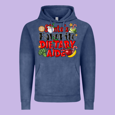 Santas Favorite Dietary Aide Vintage Hoodie Designed By Lillyallendesigns