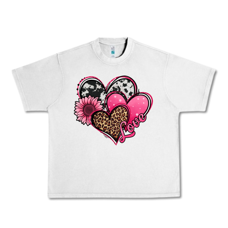 Valentines Day Western Hearts And Sunflower Urban Heavy Tee by Jasminsmagicworld | Teevron