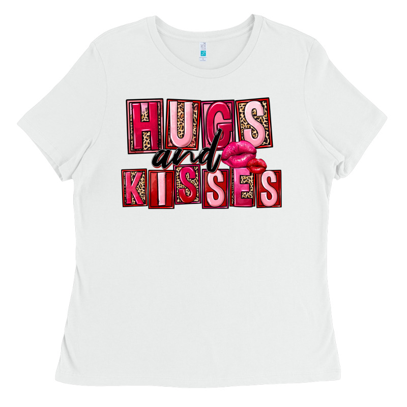 Hugs And Kisses Valentine's Day Ladies Tee by FaDigitalArtStudio | Teevron