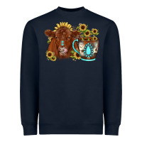 Navy sunflower coffee cup red angus gemstone Heavyweight Sweatshirt - JahusDesignShop