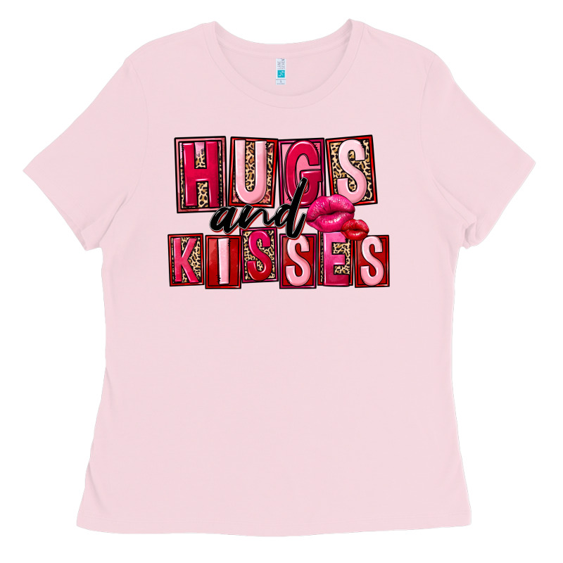 Hugs And Kisses Valentine's Day Ladies Tee by FaDigitalArtStudio | Teevron