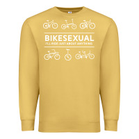 Antique Gold bikesexual   cyclist bicycle biking bike cycling t shirt tee gift Premium Sweatshirt - DesigneFamous