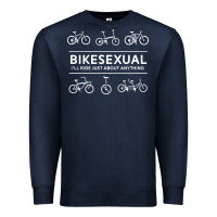 Navy bikesexual   cyclist bicycle biking bike cycling t shirt tee gift Premium Sweatshirt - DesigneFamous