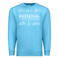 Ocean Blue bikesexual   cyclist bicycle biking bike cycling t shirt tee gift Premium Sweatshirt - DesigneFamous