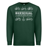 Sports Green bikesexual   cyclist bicycle biking bike cycling t shirt tee gift Premium Sweatshirt - DesigneFamous