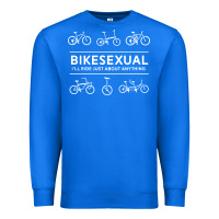 True Royal bikesexual   cyclist bicycle biking bike cycling t shirt tee gift Premium Sweatshirt - DesigneFamous