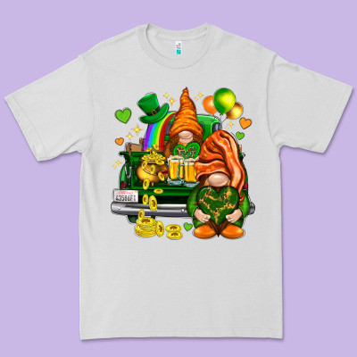 St. Patrick's Day Gnomies With Heart Premium Tee Designed By Howdyjamesfarm