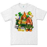 White St. Patrick's Day gnomies with heart Premium Tee - HowdyJamesFarm