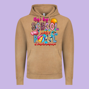 Bye Bye School Hello Pool Teacher  Squad Vintage Hoodie Designed By Cowhidedigitalart