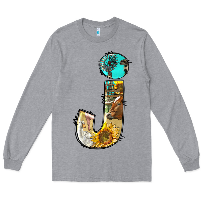 Farm Life Alphabet Lowercase Letters J Long Sleeve Tee by BundleAndBundleShop | Teevron