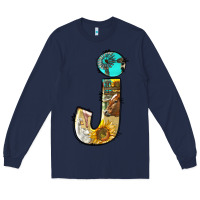 Navy farm life alphabet lowercase letters j Long Sleeve Tee - BundleAndBundleShop