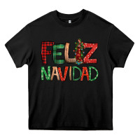 Black Feliz Navidad our lady of Guadalupe Christmas Heavy Core Tee - Jasminsmagicworld