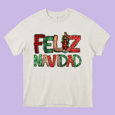 Feliz Navidad Our Lady Of Guadalupe Christmas Heavy Core Tee Designed By Jasminsmagicworld